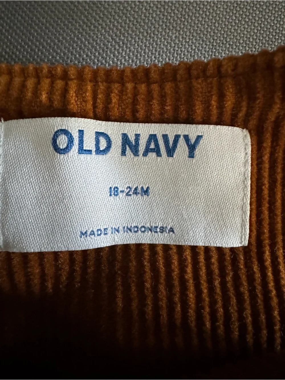 Old Navy 18-24 Months Corduroy Bubble Romper Mustard Brown Fall 100% Cotton